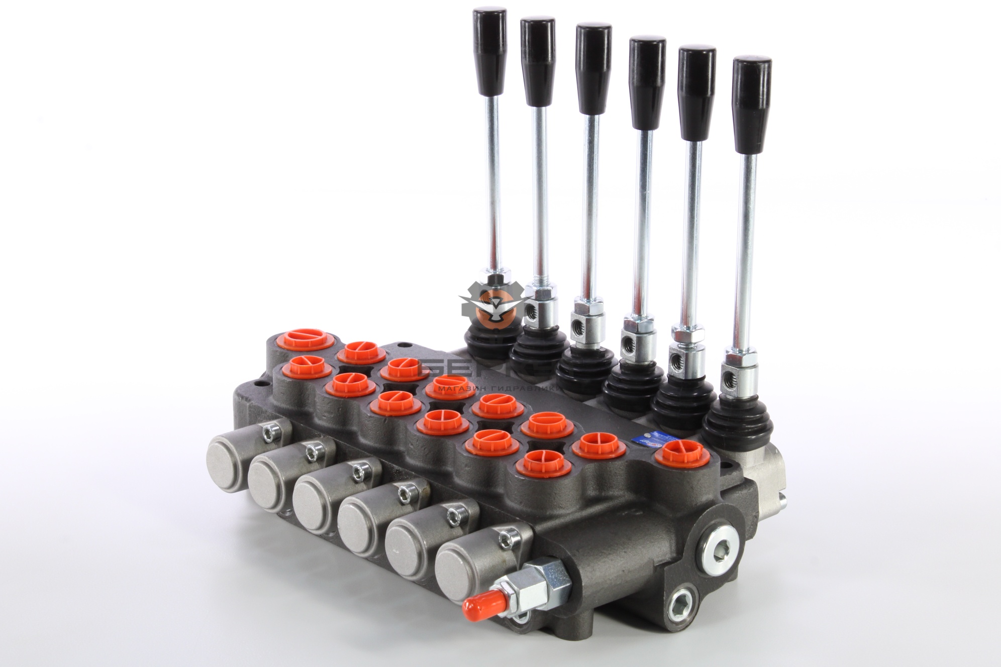 Гидрораспределитель 6Р80-1А8А8А8А8А8А8 GKZ1 SJ-Technology (6 золотников с фиксацией) (6P80F-OW GKZ1)